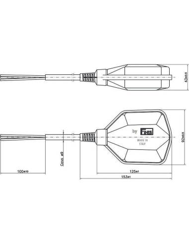 Plovno stikalo Tecno 10(4) A, s kablom 20m in utežjo