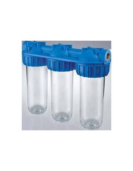Vodni filter TRIPLEX plus 3P-SX-TS, 10'' trojno ohišje, priklop 1''