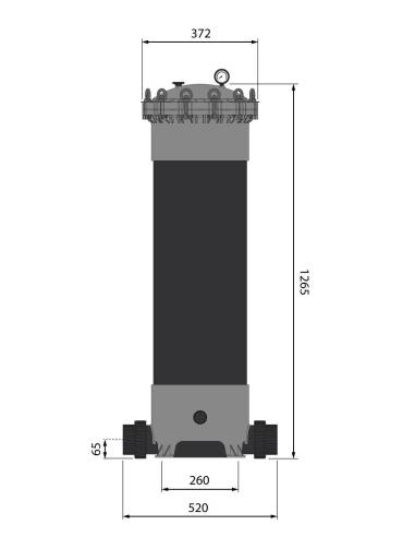 HPCF-9DC4 ''Multicartridge'' filter DN80, 9x40", PN6