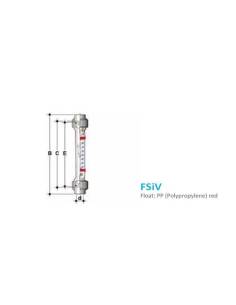 Rotametar FSIV, 15-150 l/h, d25, trogamid, EPDM, PP crn + magnet