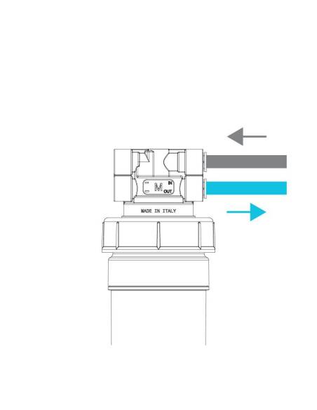 SINGLE HEAD - kartušna glava 3/8" / Head single side flow with wall bracket (Exclusive)