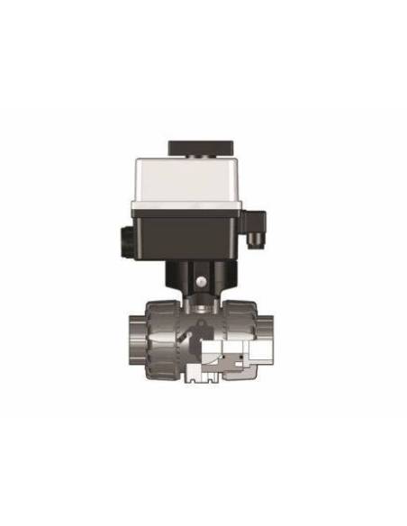 VKD/CE DualBlock(R), d25/DN20, PN16, PVC-U 24 V AC/DC, ventil z elektro pogonom