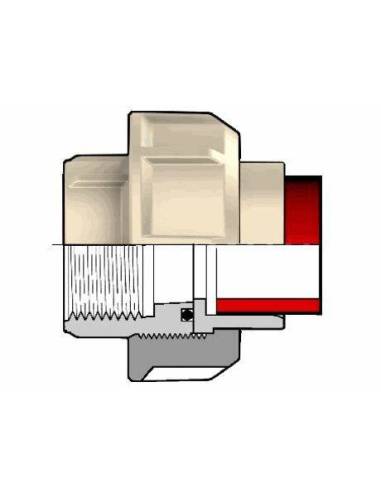 Holender, d25 x 3/4", PN10, PP-H, EPDM brtvilo, 1x fuzijsko zavarivanje, 1x BS navoj