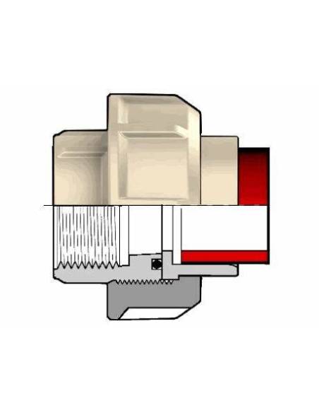 Holandec, d25 x 3/4", PN10, PP-H, EPDM tesnilo, 1x fuzijsko varjenje, 1x BS navoj