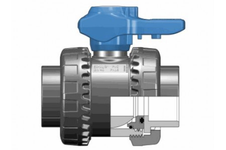 VEEIV, EASYFIT, DN10 do DN 50, kroglični ventili z metričnim priklopom za lepljenje,  PVC-U