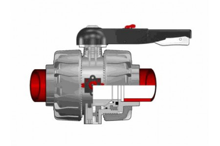 VKDIM, DualBlock®, DN10 do DN50, kroglični ventili, PP-H