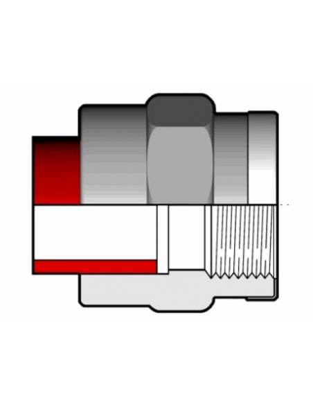 MIMM, prehodna spojka, z metričnim priključkom za lepljenje in notranjim navojem z ojačitvijo